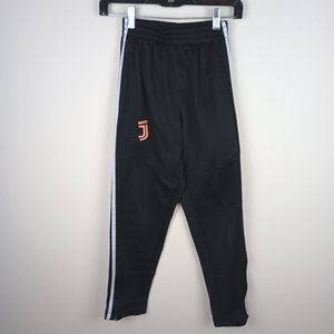 Juventus Black Training Pants White Stripe Youth Size Small